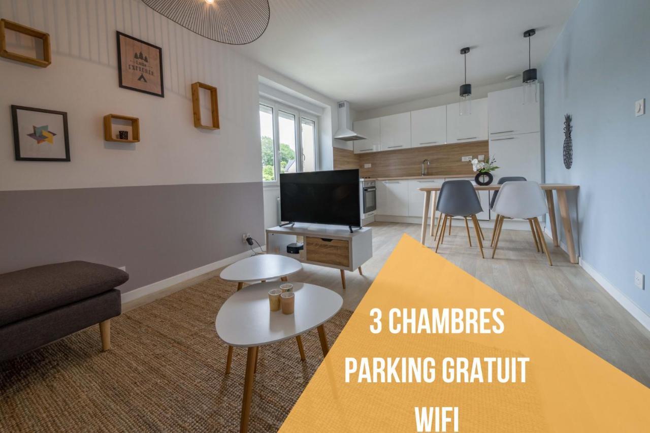 Appartement 3 Chambres - Parking - Wifi - Buanderie - Jardin Брест Экстерьер фото